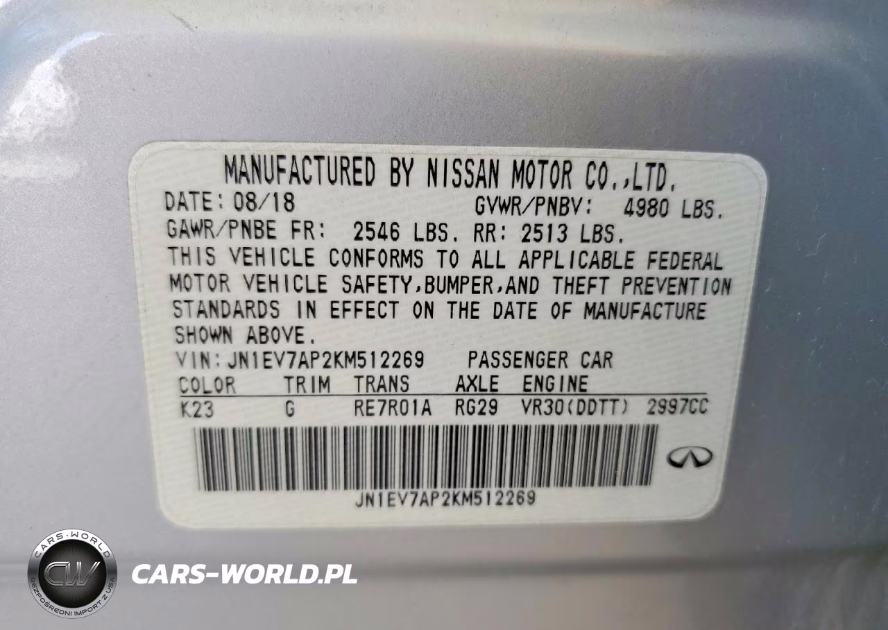 2019 Infiniti Q50 Luxe VIN:JN1EV7AP2KM512269 - 12