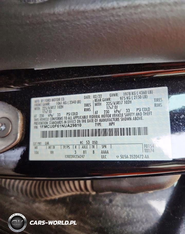 2022 Ford Escape S VIN:1FMCU0F61NUA29810 - 12