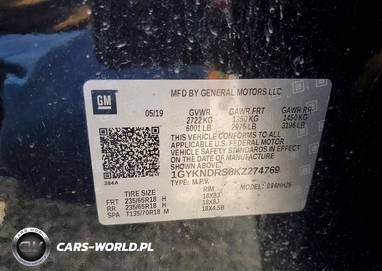2019 Cadillac Xt5 Luxury VIN:1GYKNDRS8KZ274769 - 13
