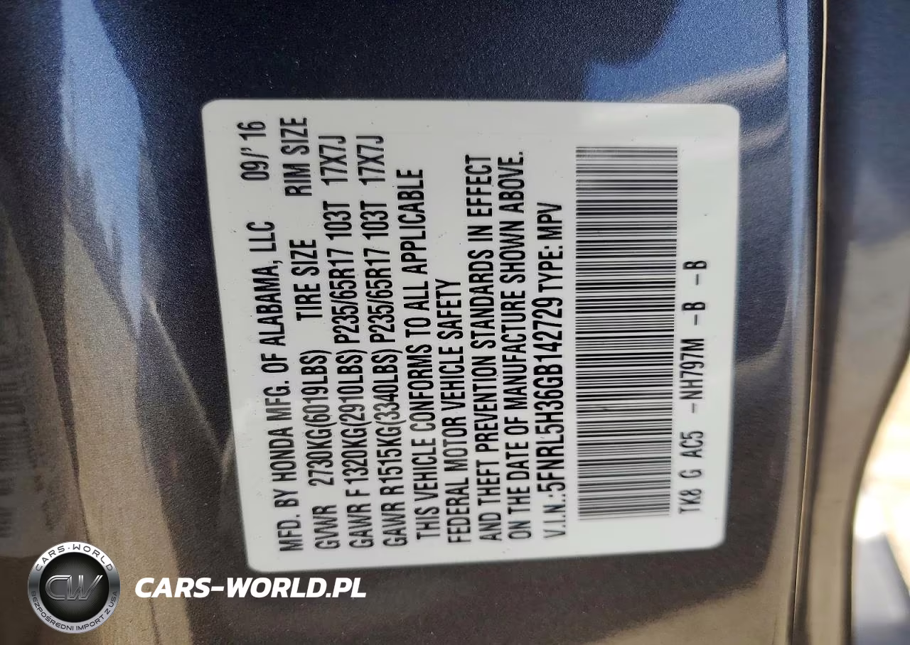 2016 Honda Odyssey Se VIN:5FNRL5H36GB142729 - 13