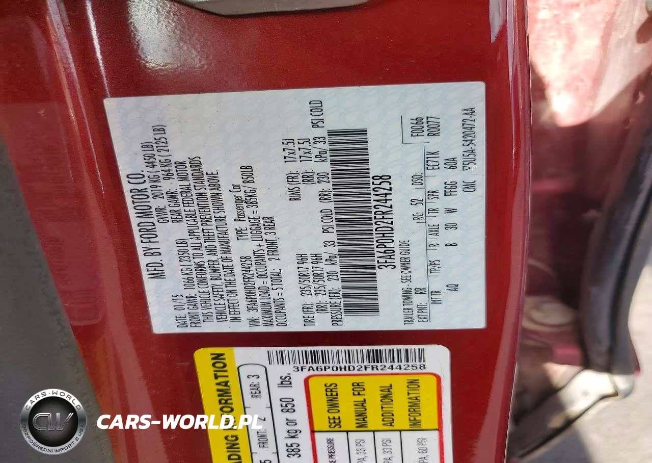 2015 Ford Fusion Se VIN:3FA6P0HD2FR244258 - 12