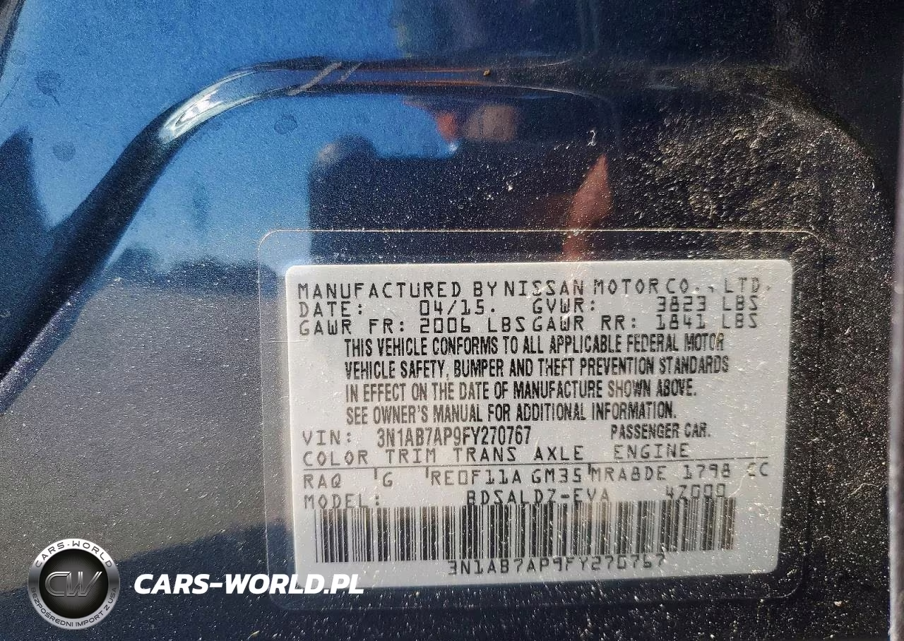 2015 Nissan Sentra Sv VIN:3N1AB7AP9FY270767 - 13