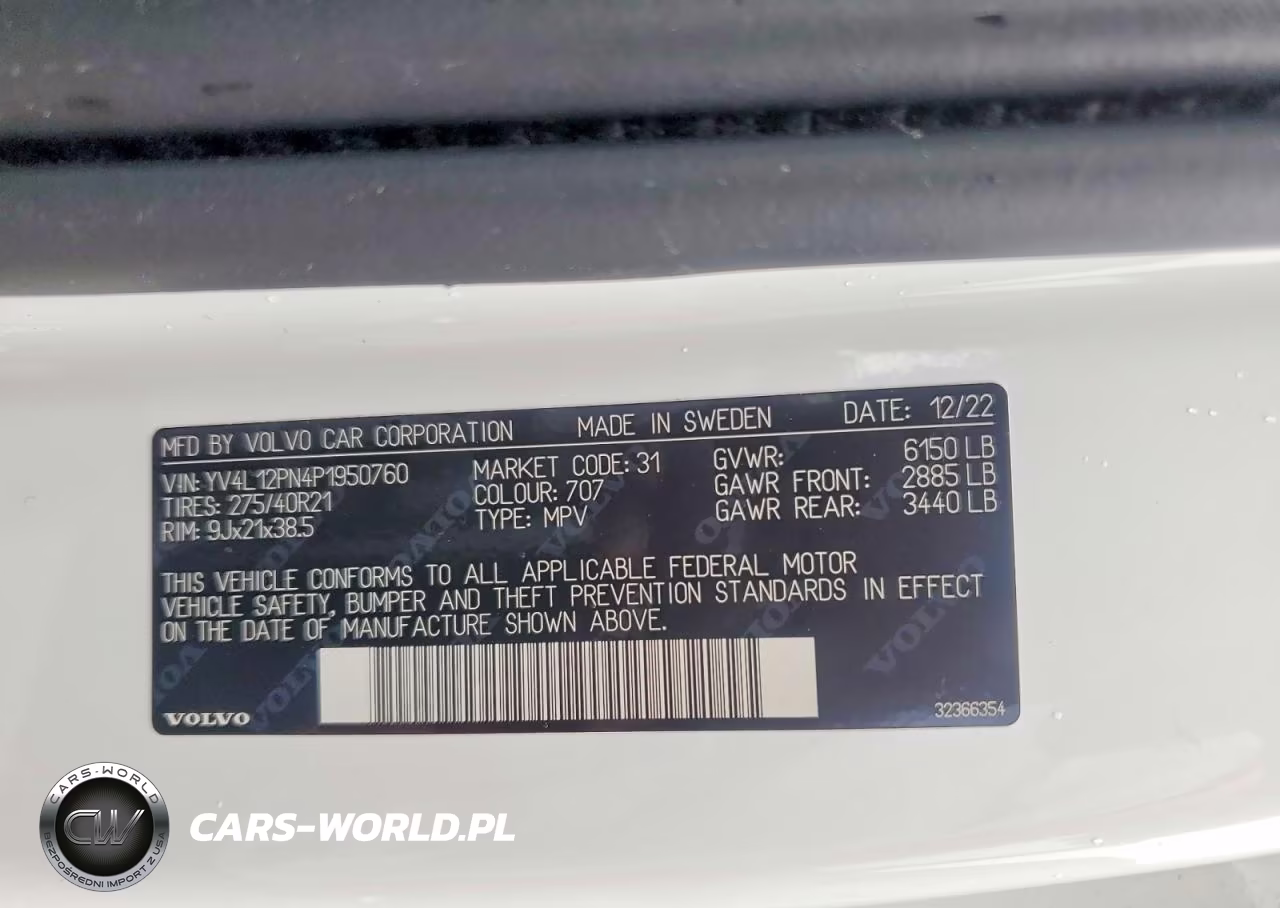 2023 Volvo Xc90 Plus VIN:YV4L12PN4P1950760 - 13