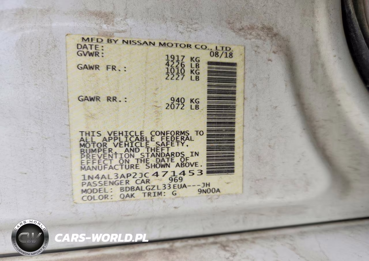 2018 Nissan Altima 2.5 S VIN:1N4AL3AP2JC471453 - 12
