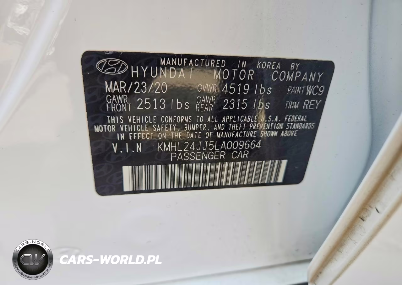 2020 Hyundai Sonata Hybrid Blue VIN:KMHL24JJ5LA009664 - 12