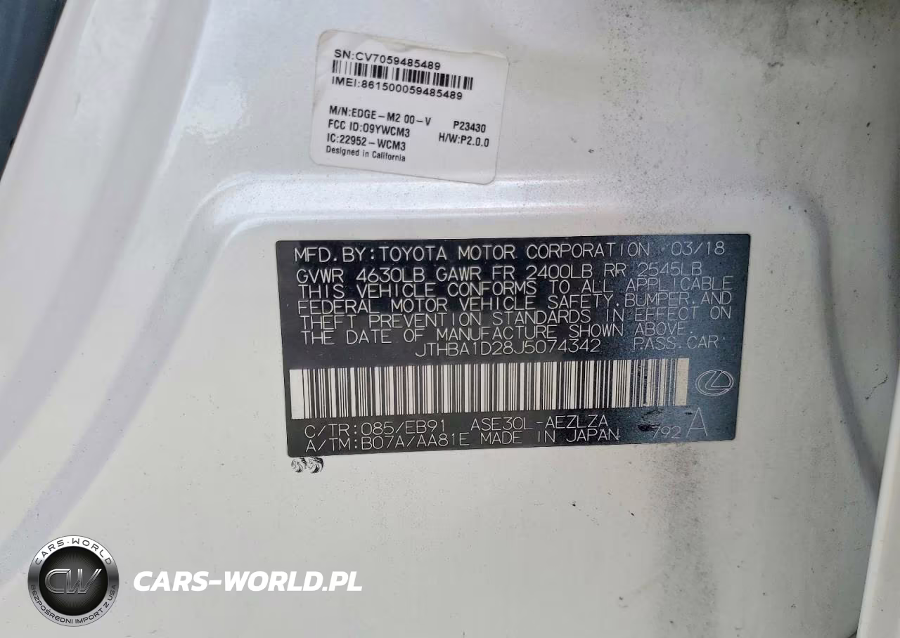 2018 Lexus Is 300 VIN:JTHBA1D28J5074342 - 12
