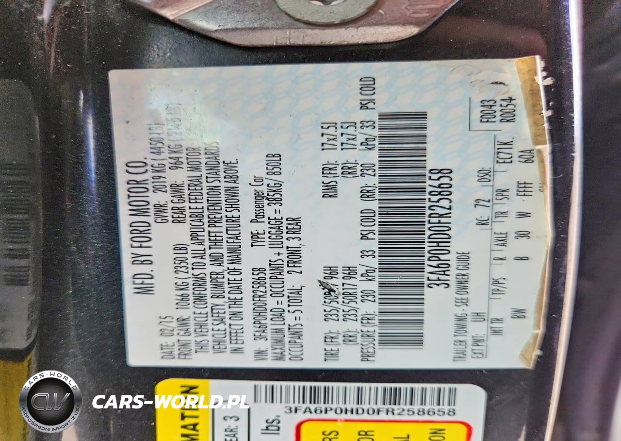 2015 Ford Fusion Se VIN:3FA6P0HD0FR258658 - 12