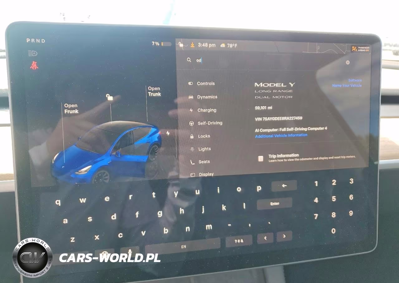 2024 Tesla Model Y VIN:7SAYGDEE8RA227459 - 9