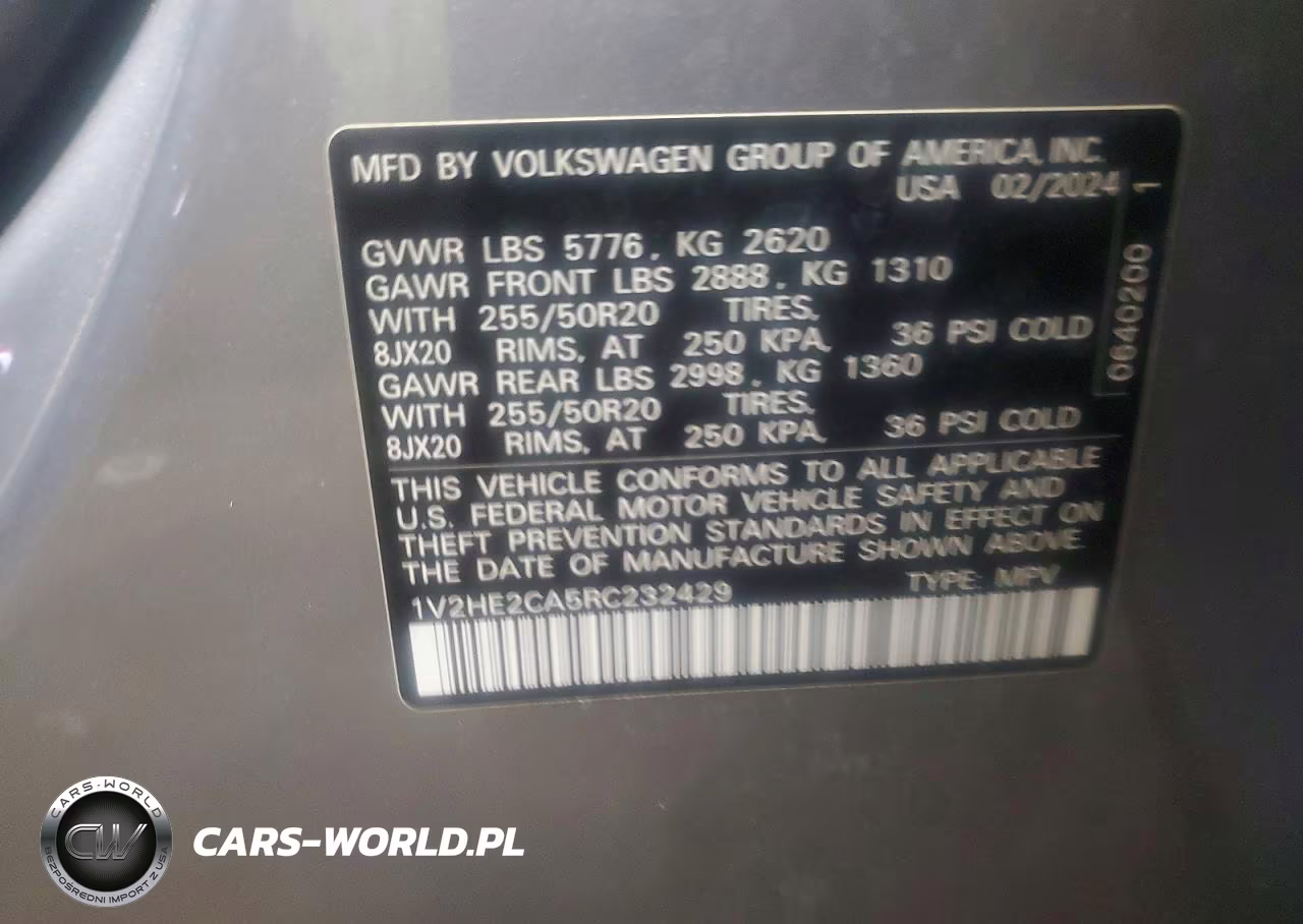 2024 Volkswagen Atlas Cross Sport Se VIN:1V2HE2CA5RC232429 - 14