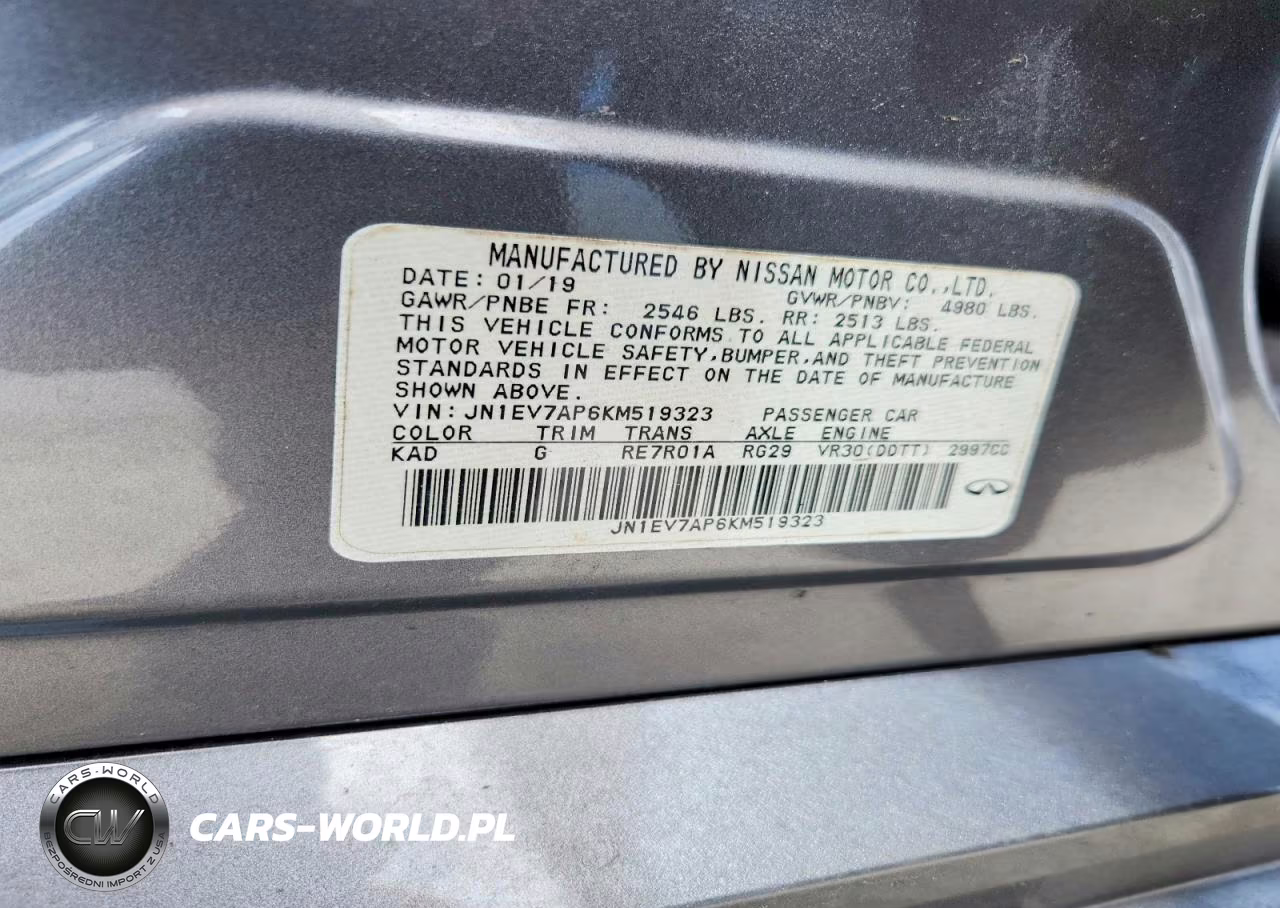 2019 Infiniti Q50 3.0T Luxe VIN:JN1EV7AP6KM519323 - 12