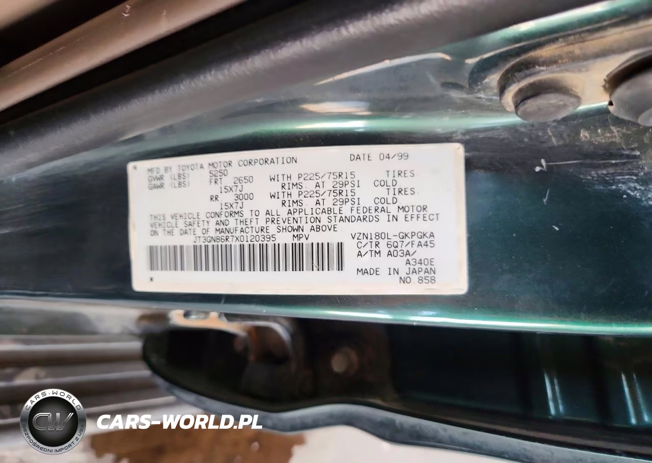 1999 Toyota 4Runner Sr5 VIN:JT3GN86R7X0120395 - 13
