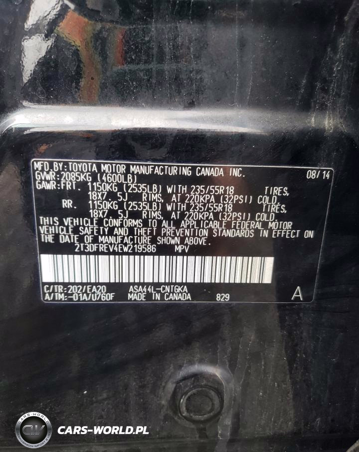 2014 Toyota Rav4 Limited VIN:2T3DFREV4EW219586 - 13
