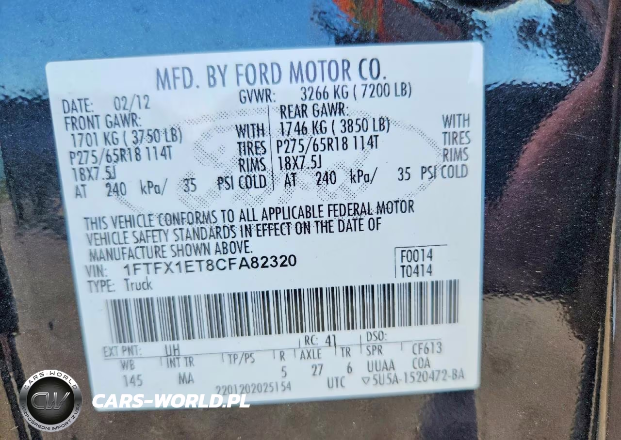 2012 Ford F150 Super Cab VIN:1FTFX1ET8CFA82320 - 13