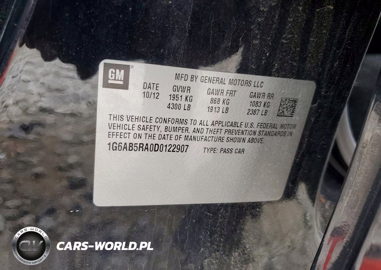 2013 Cadillac Ats Luxury VIN:1G6AB5RA0D0122907 - 12