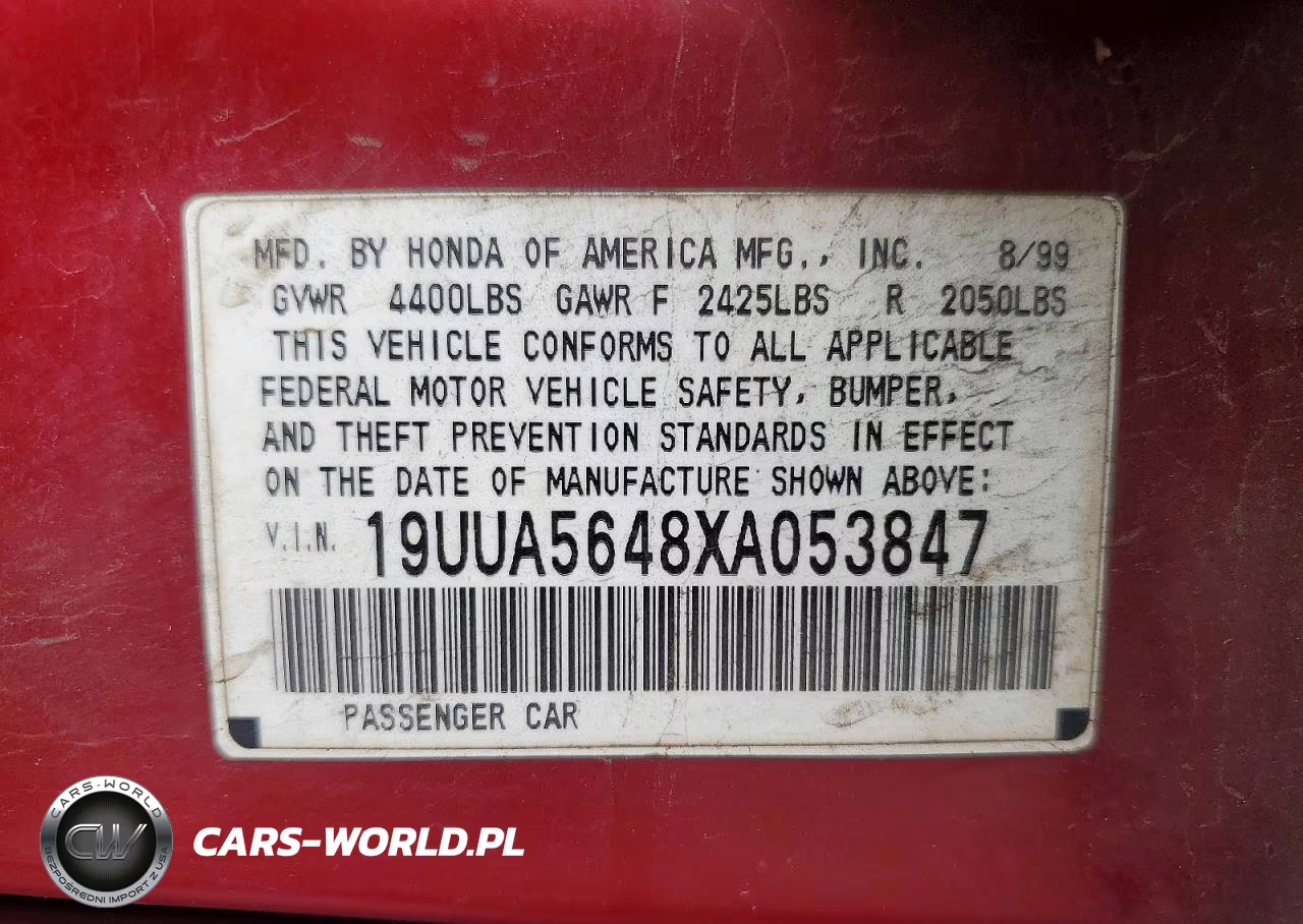 1999 Acura 3.2Tl VIN:19UUA5648XA053847 - 12