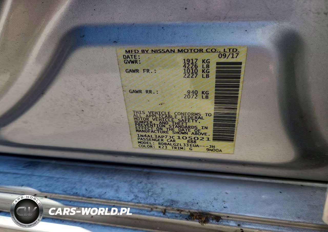 2018 Nissan Altima 2.5 S VIN:1N4AL3AP7JC105021 - 12