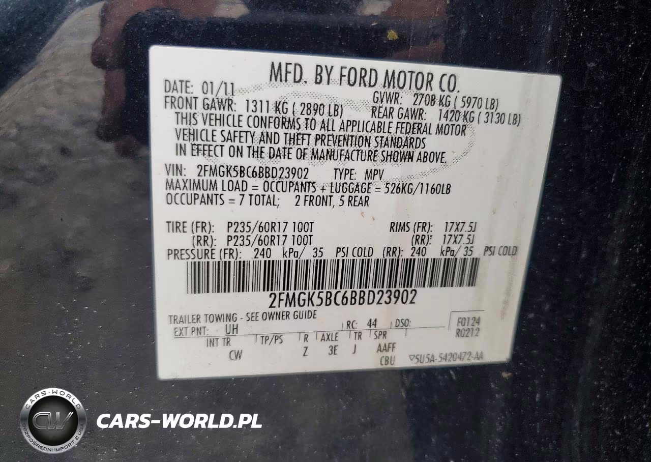 2011 Ford Flex Se VIN:2FMGK5BC6BBD23902 - 13