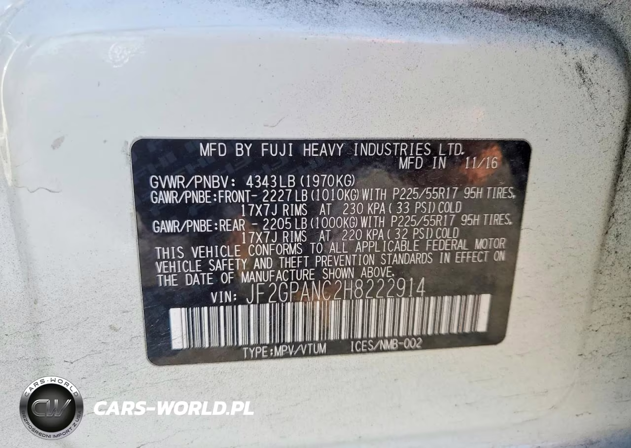 2017 Subaru Crosstrek Limited VIN:JF2GPANC2H8222914 - 12