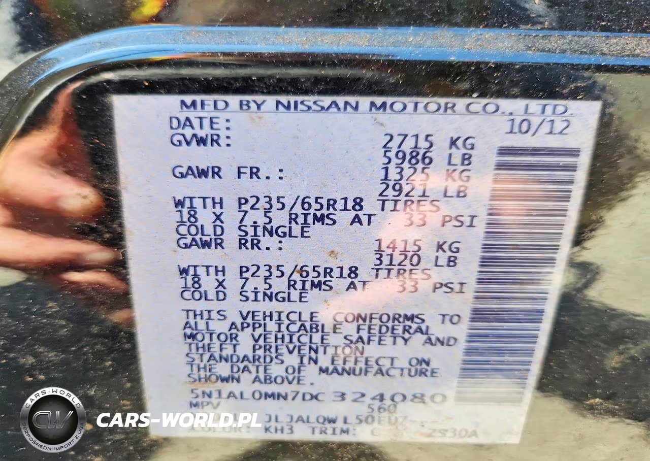 2013 Infiniti Jx35 Base VIN:5N1AL0MN7DC324080 - 13