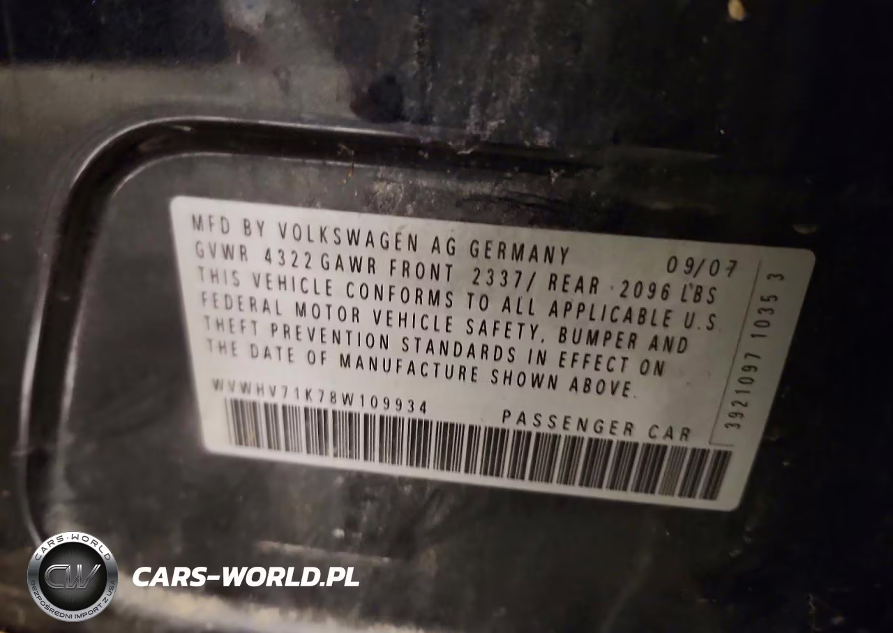 2008 Volkswagen Gti VIN:WVWHV71K78W109934 - 12