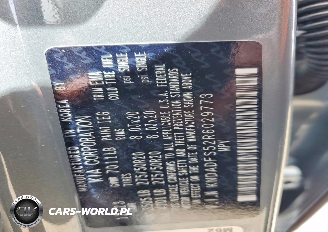 2024 Kia Ev9 Land VIN:KNDADFS52R6029773 - 14