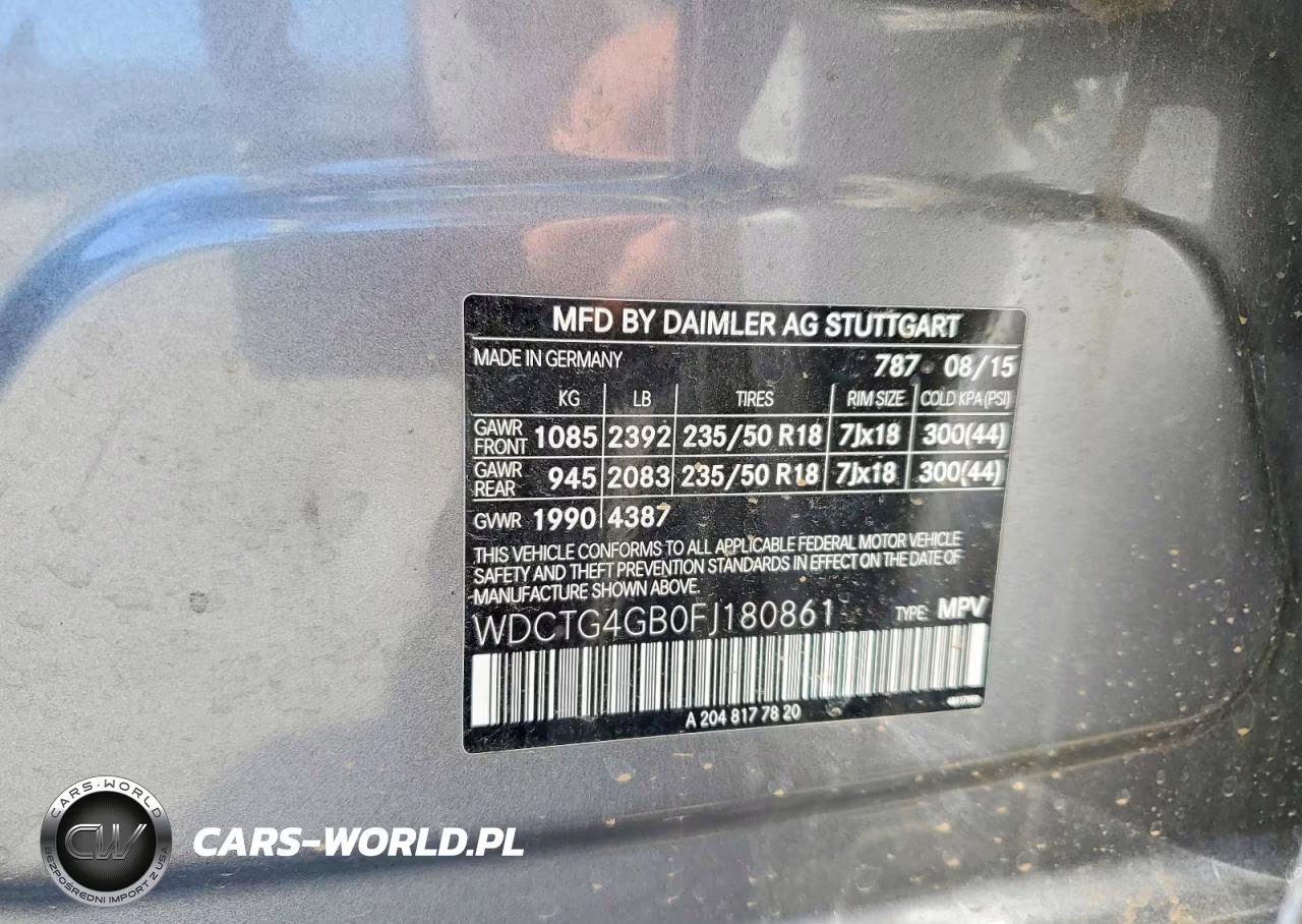 2015 Mercedes-Benz Gla 250 4Matic VIN:WDCTG4GB0FJ180861 - 12