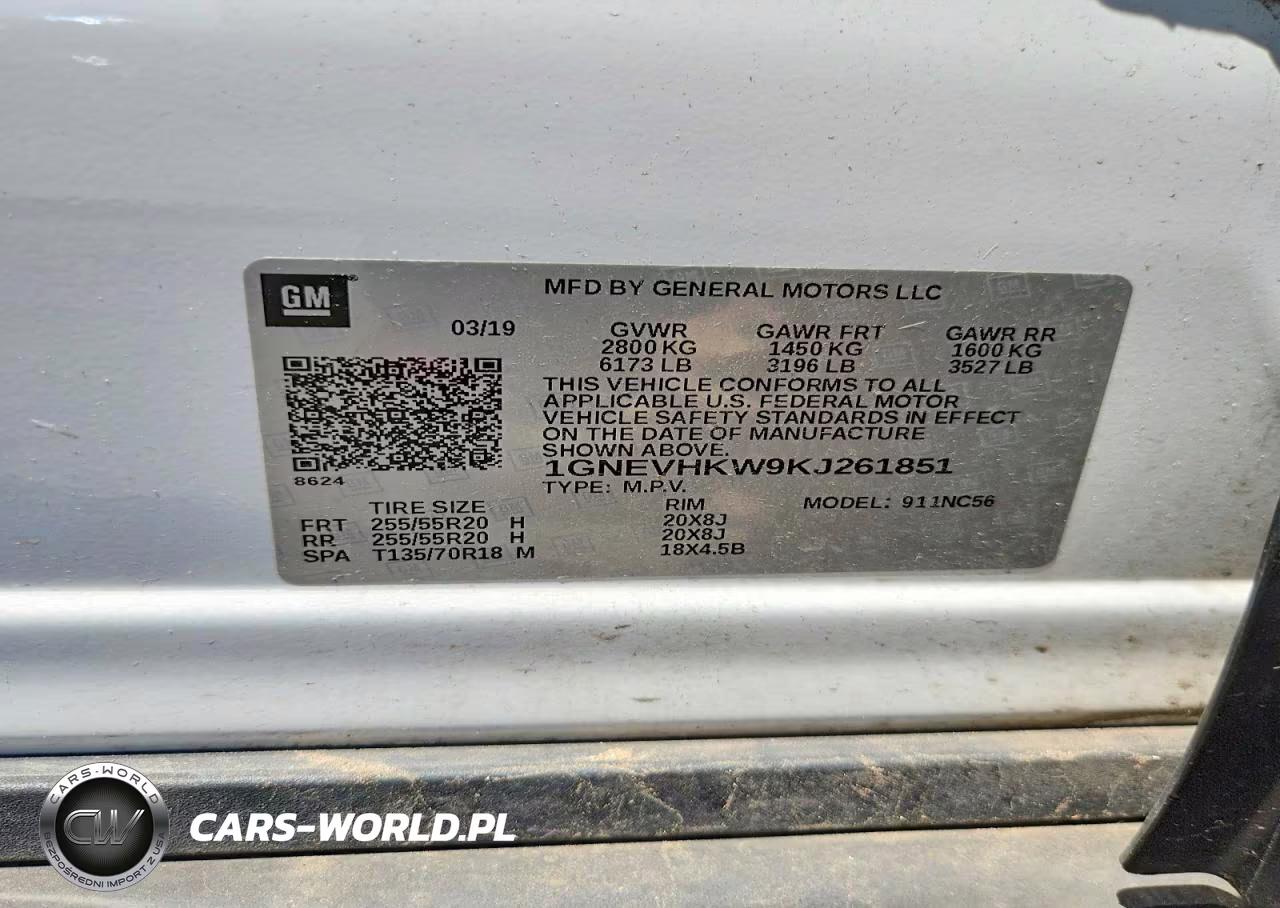 2019 Chevrolet Traverse Lt VIN:1GNEVHKW9KJ261851 - 14
