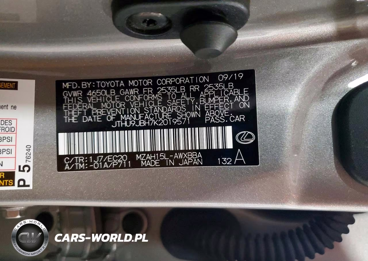 2019 Lexus Ux 250H VIN:JTHU9JBH7K2019571 - 14