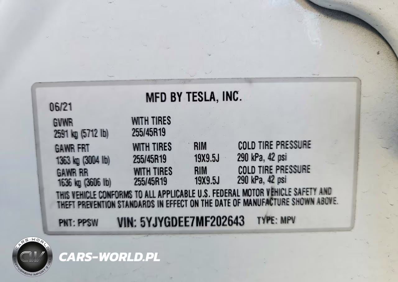 2021 Tesla Model Y VIN:5YJYGDEE7MF202643 - 12