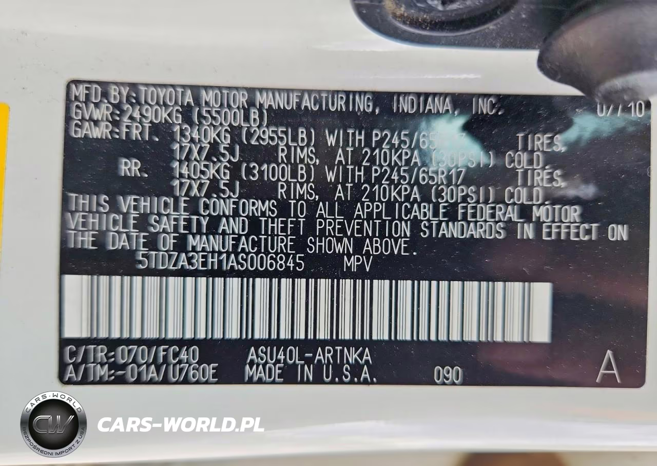 2010 Toyota Highlander Base VIN:5TDZA3EH1AS006845 - 14
