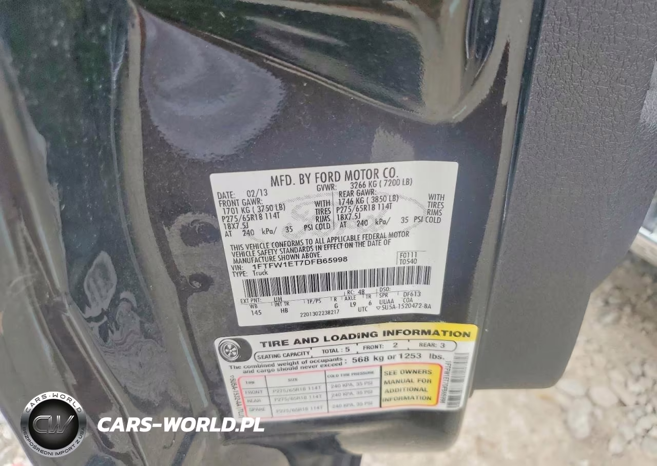 2013 Ford F150 Supercrew VIN:1FTFW1ET7DFB65998 - 13
