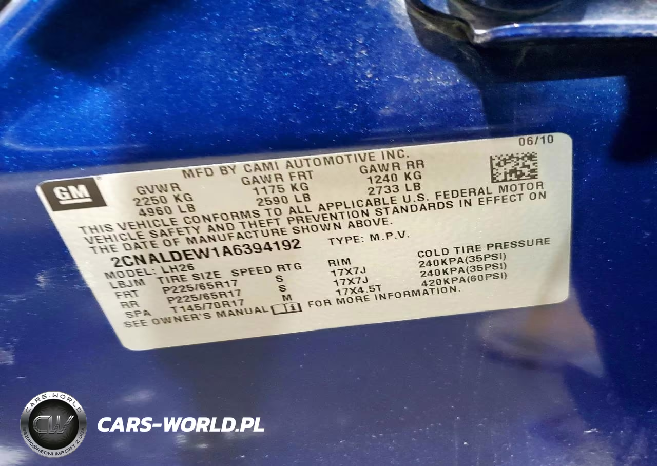 2010 Chevrolet Equinox Lt VIN:2CNALDEW1A6394192 - 13