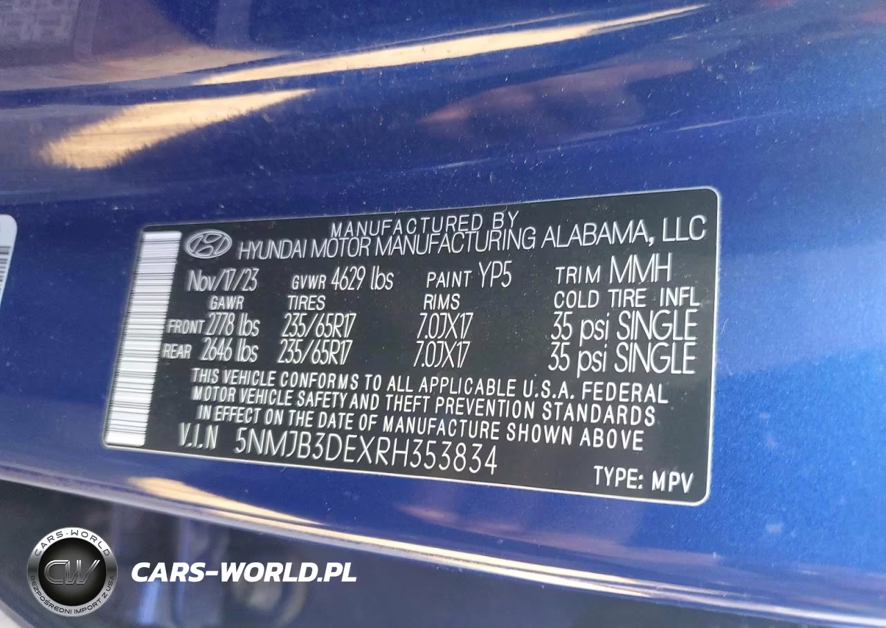 2024 Hyundai Tucson Sel VIN:5NMJB3DEXRH353834 - 13