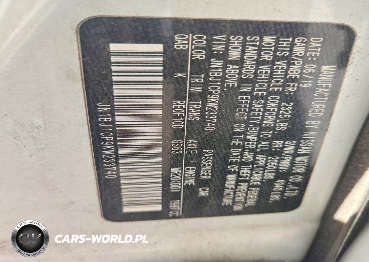 2019 Nissan Rogue Sport Sv VIN:JN1BJ1CP9KW233740 - 14