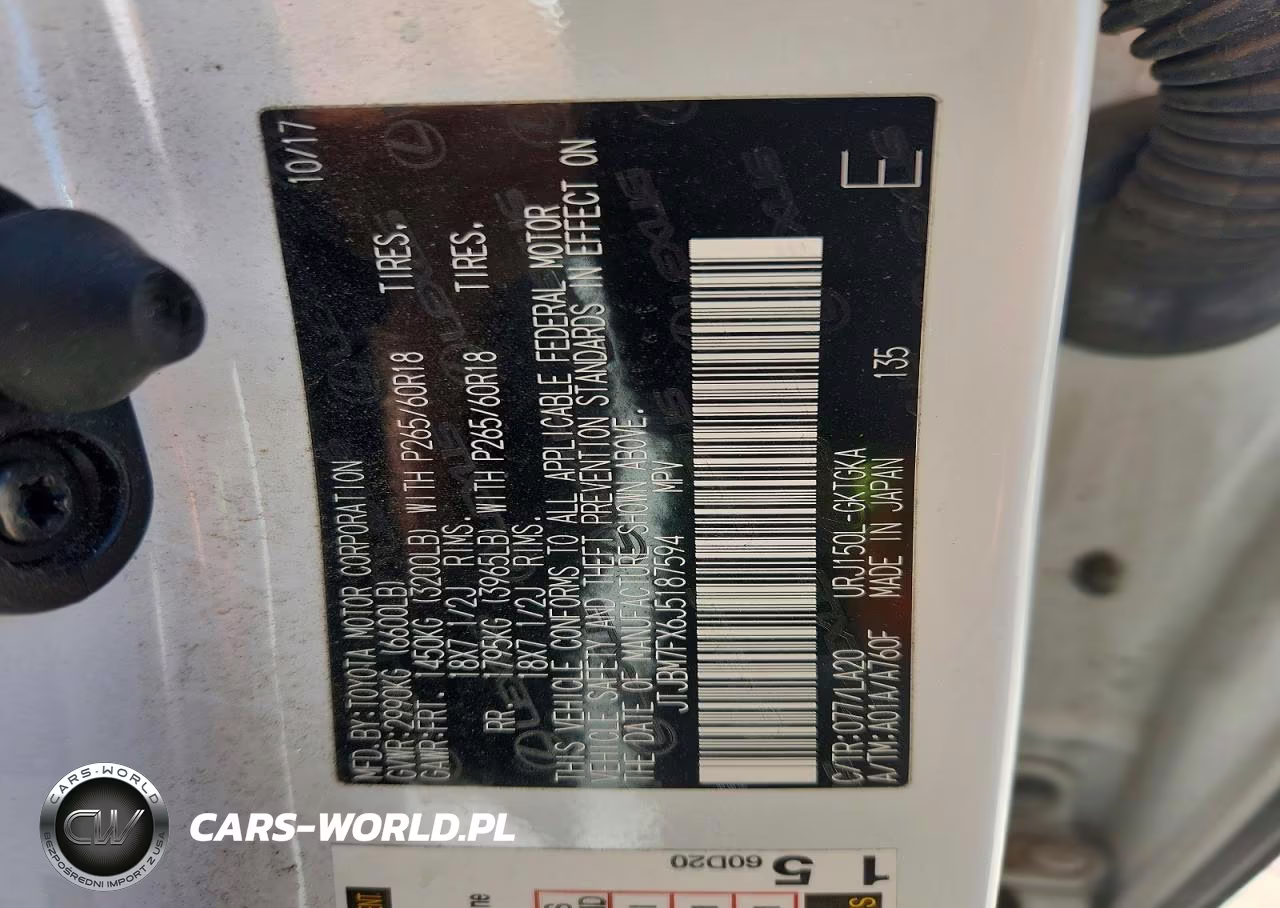 2018 Lexus Gx 460 VIN:JTJBM7FX6J5187594 - 12