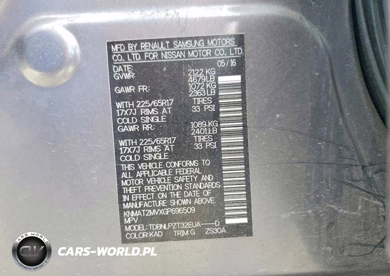 2016 Nissan Rogue S VIN:KNMAT2MVXGP696509 - 13