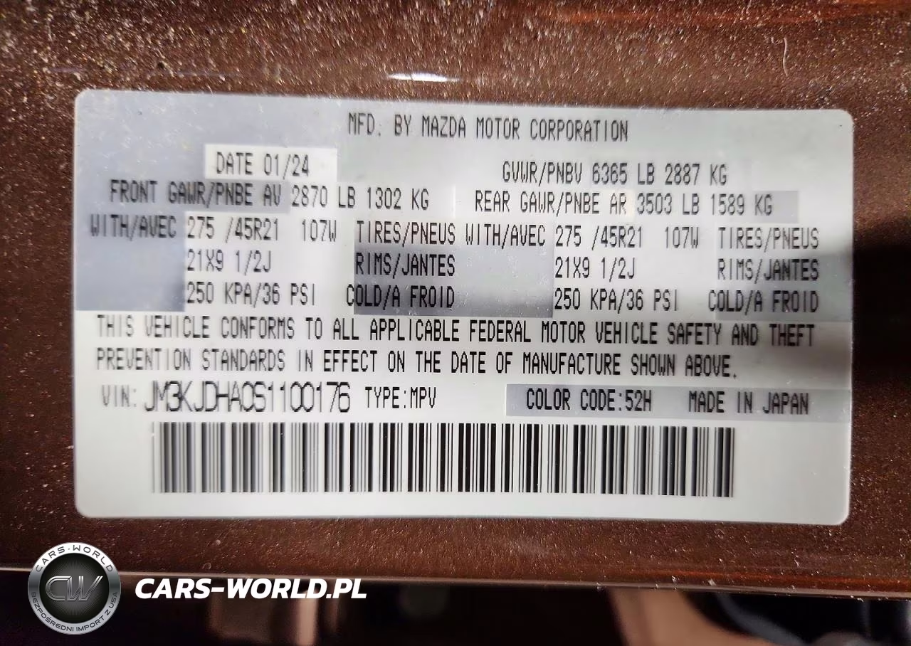 2025 Mazda Cx-70 Premium VIN:JM3KJDHA0S1100176 - 13