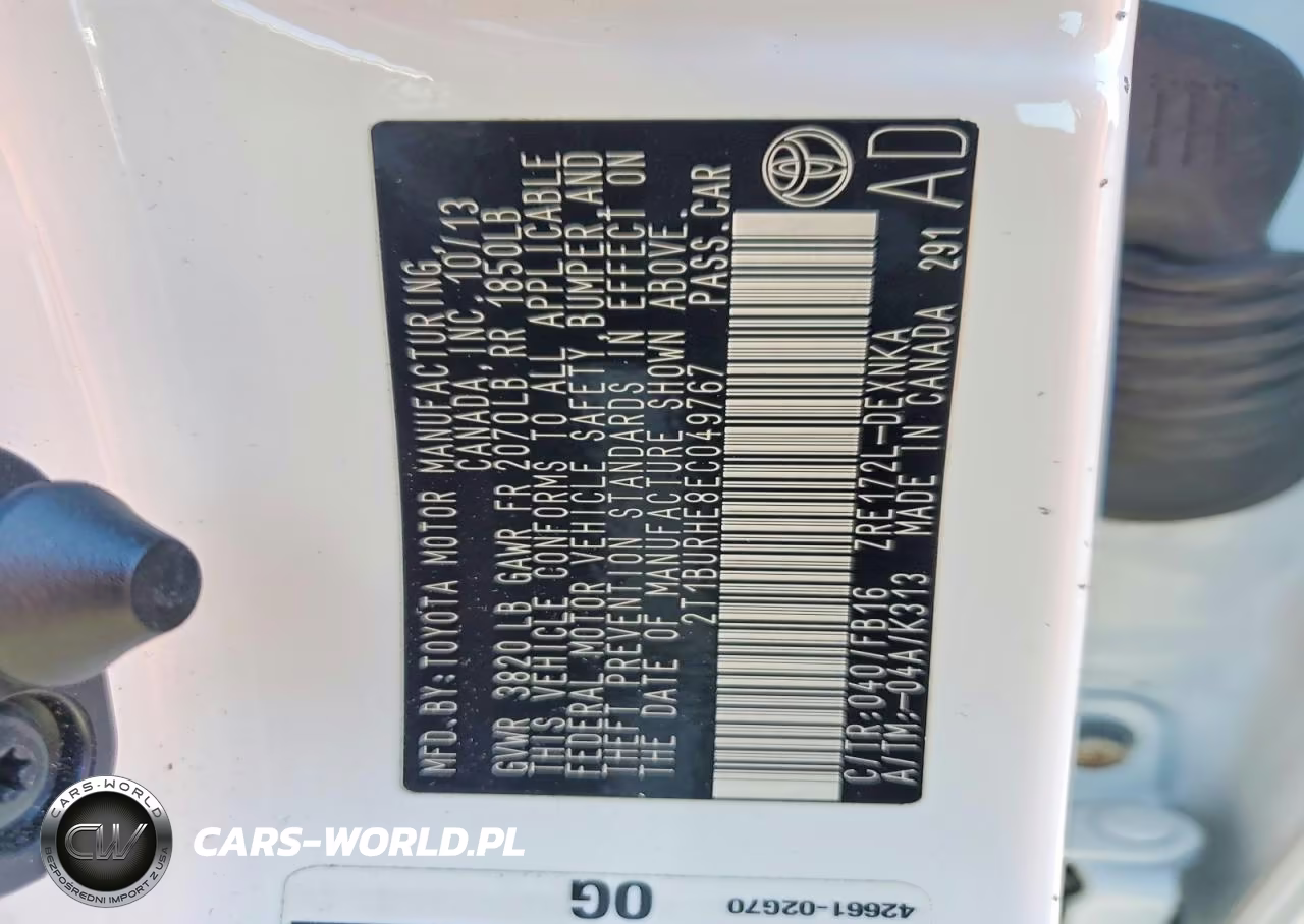 2014 Toyota Corolla Le VIN:2T1BURHE8EC049767 - 13