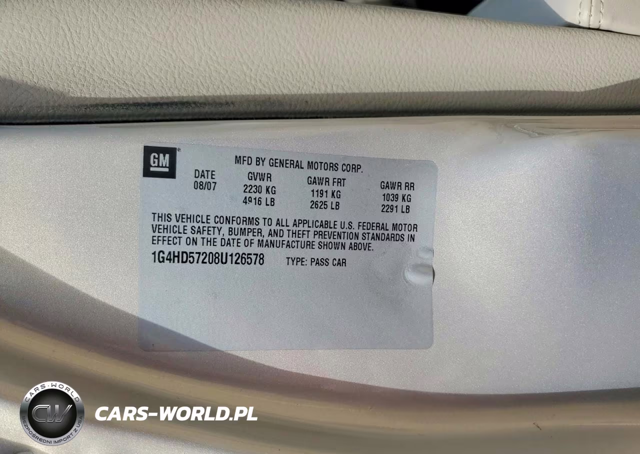 2008 Buick Lucerne Cxl VIN:1G4HD57208U126578 - 12