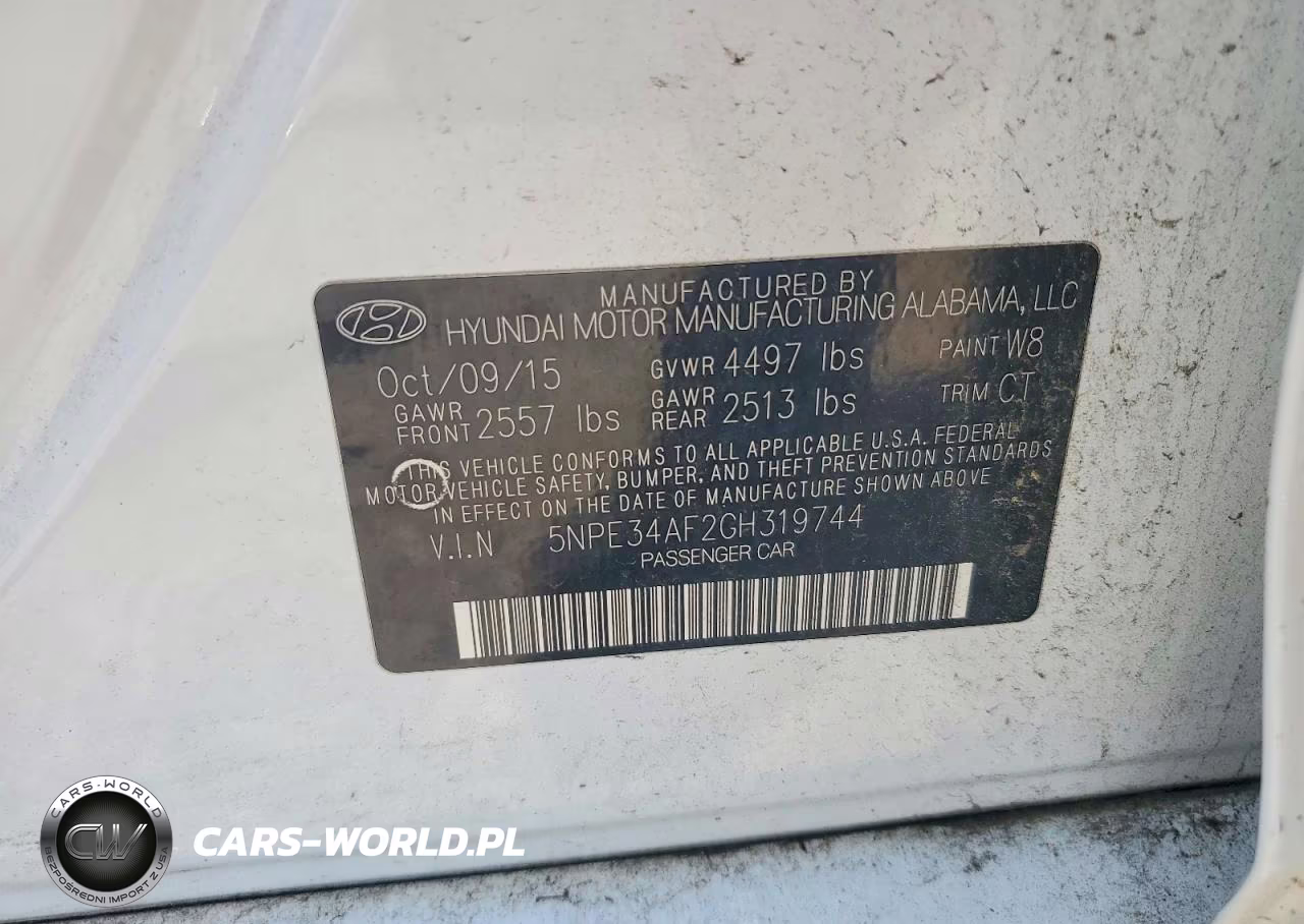 2016 Hyundai Sonata Sport VIN:5NPE34AF2GH319744 - 12