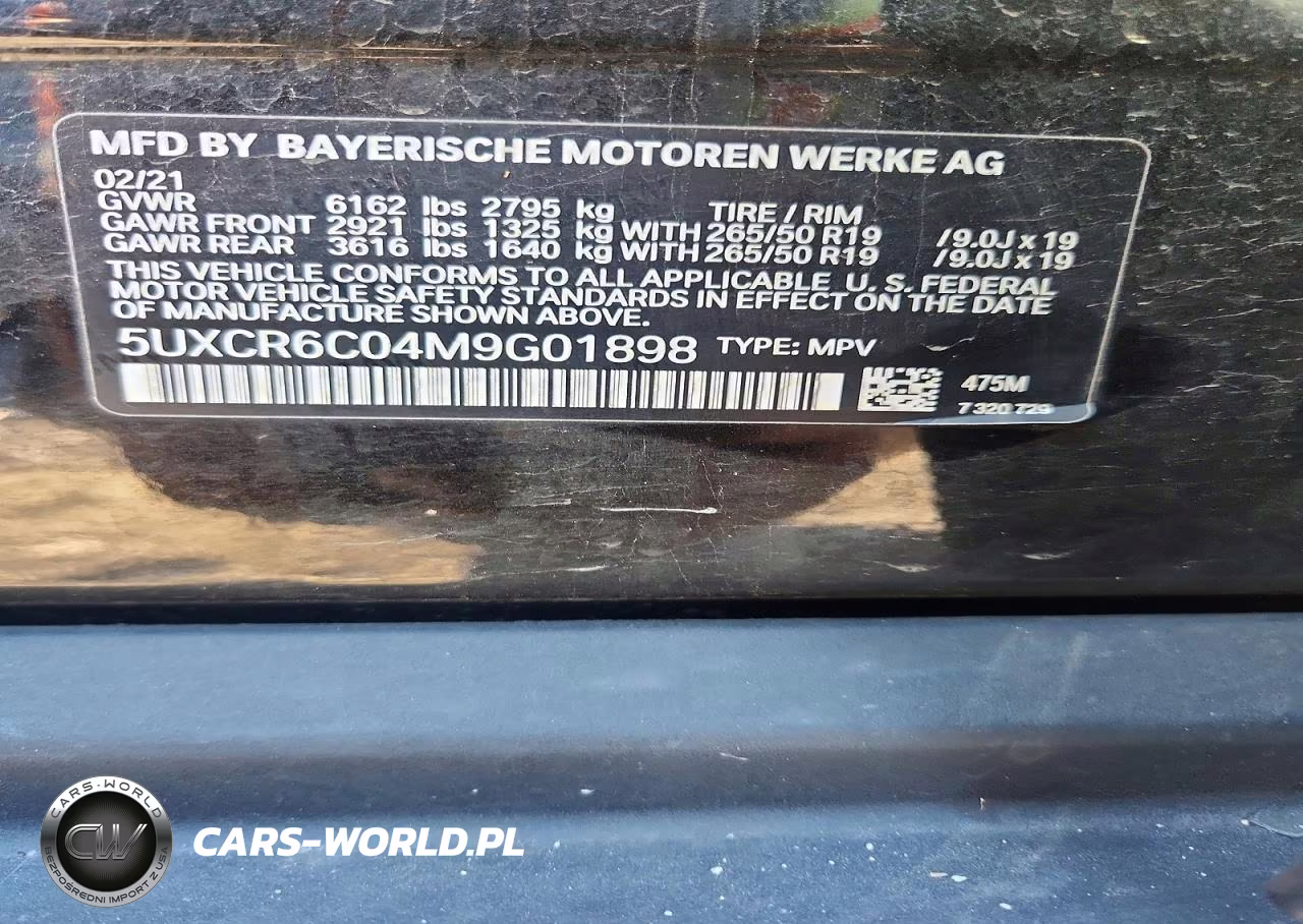 2021 BMW X5 xDrive40I VIN:5UXCR6C04M9G01898 - 13