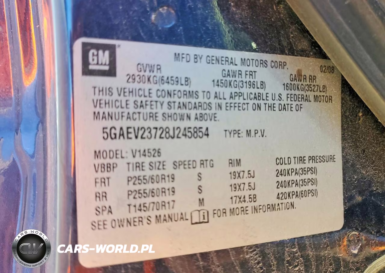 2008 Buick Enclave Cxl VIN:5GAEV23728J245854 - 13