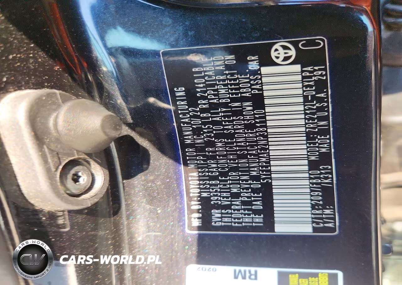 2022 Toyota Corolla Le VIN:5YFEPMAE2NP381110 - 12