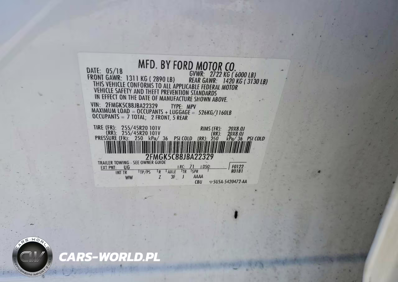 2018 Ford Flex Sel VIN:2FMGK5C88JBA22329 - 13
