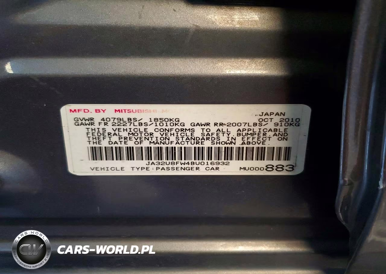 2011 Mitsubishi Lancer Gts VIN:JA32U8FW4BU016932 - 13