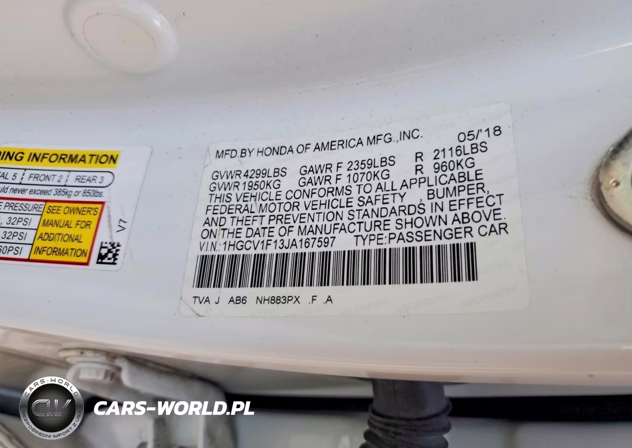 HONDA ACCORD LX VIN:1HGCV1F13JA167597 - 12