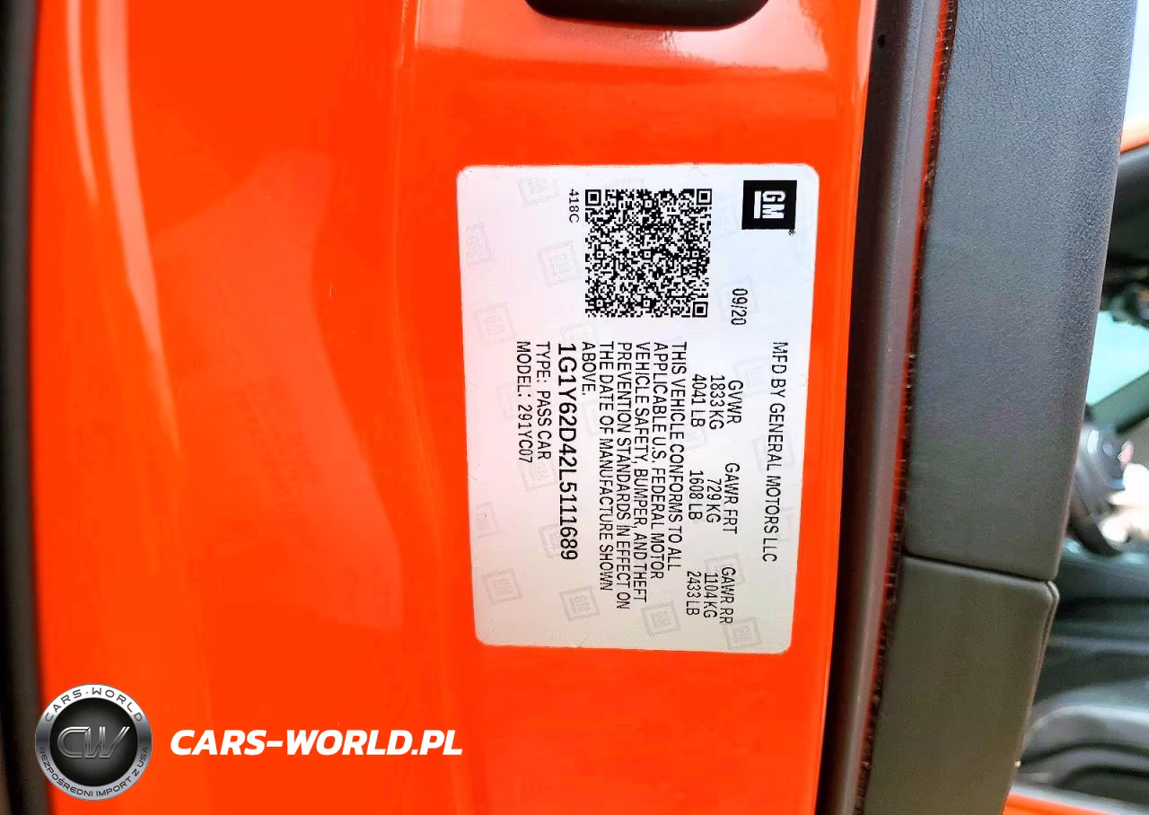2020 Chevrolet Corvette Stingray 1Lt VIN:1G1Y62D42L5111689 - 12