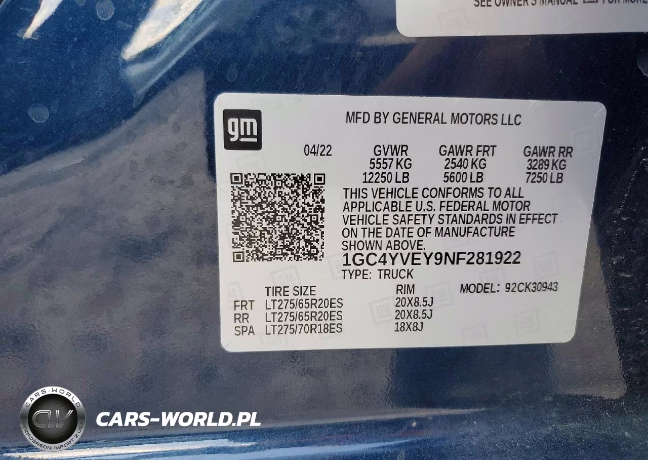 2022 Chevrolet Silverado K3500 High Country VIN:1GC4YVEY9NF281922 - 12
