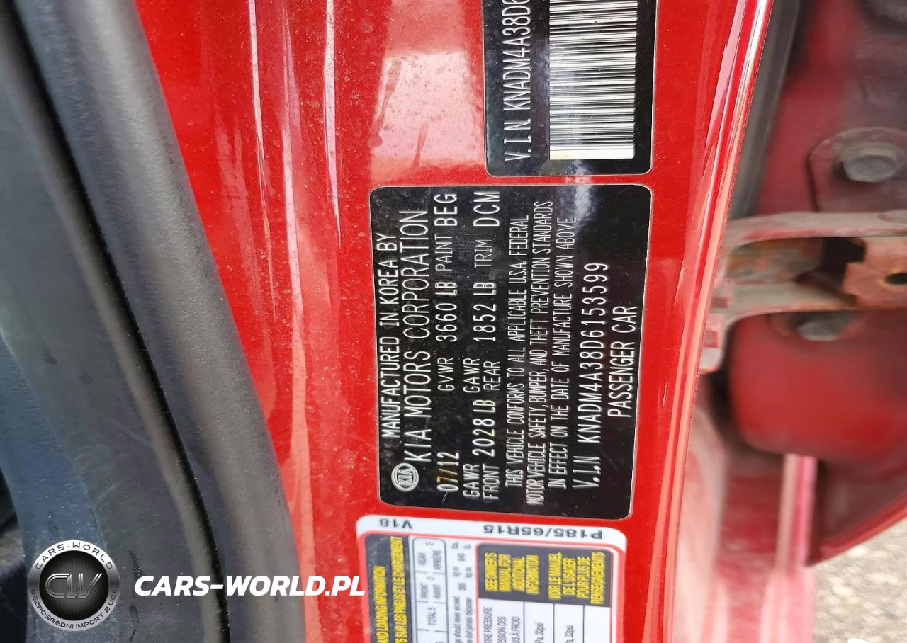2013 Kia Rio Lx VIN:KNADM4A38D6153599 - 12