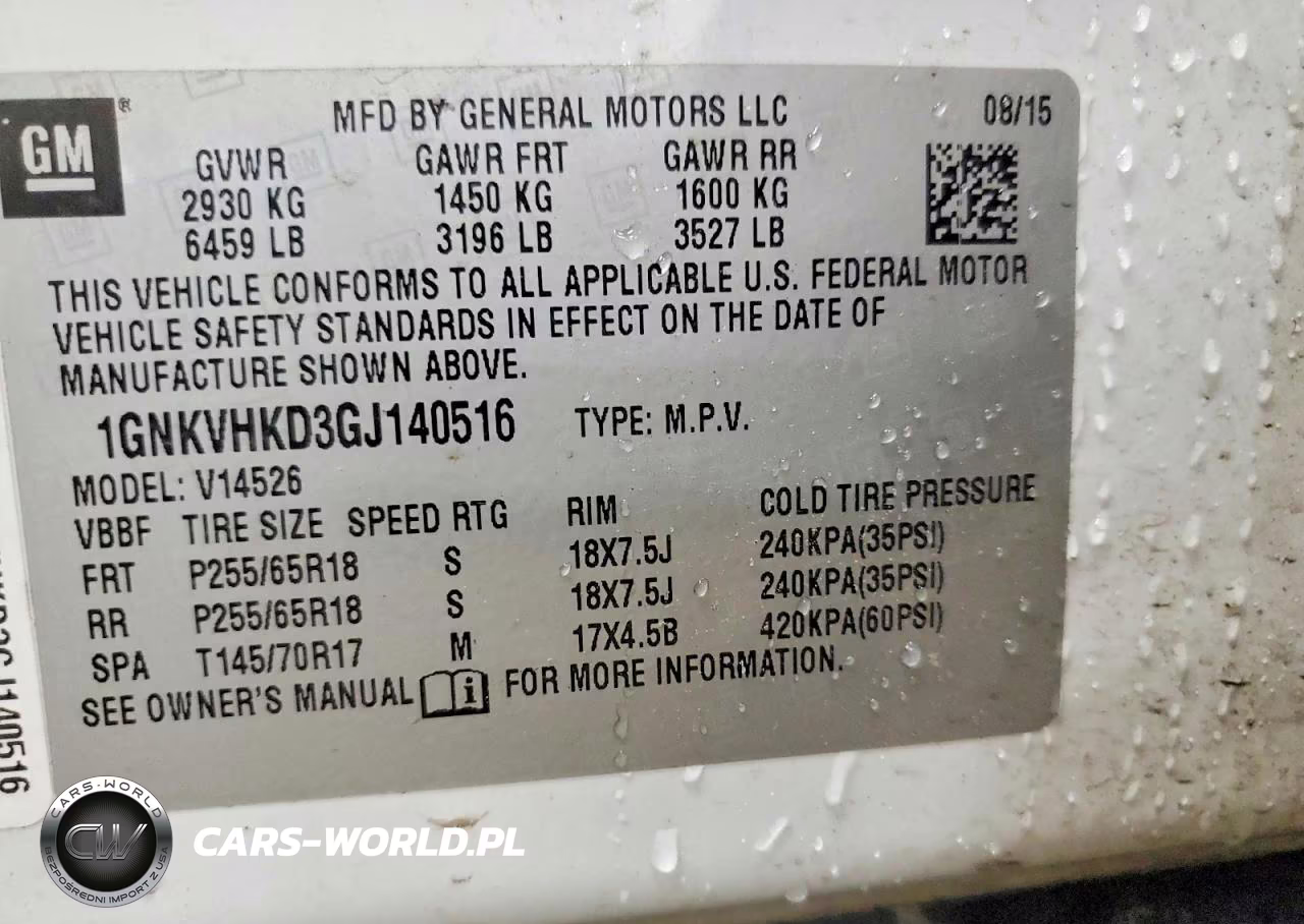 2016 Chevrolet Traverse Lt VIN:1GNKVHKD3GJ140516 - 13